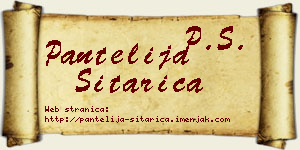 Pantelija Sitarica vizit kartica